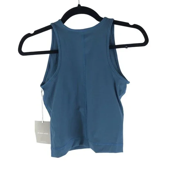 Everlane Womens The Perform Tank Cropped Aergean Blue XS - Picture 3 of 4